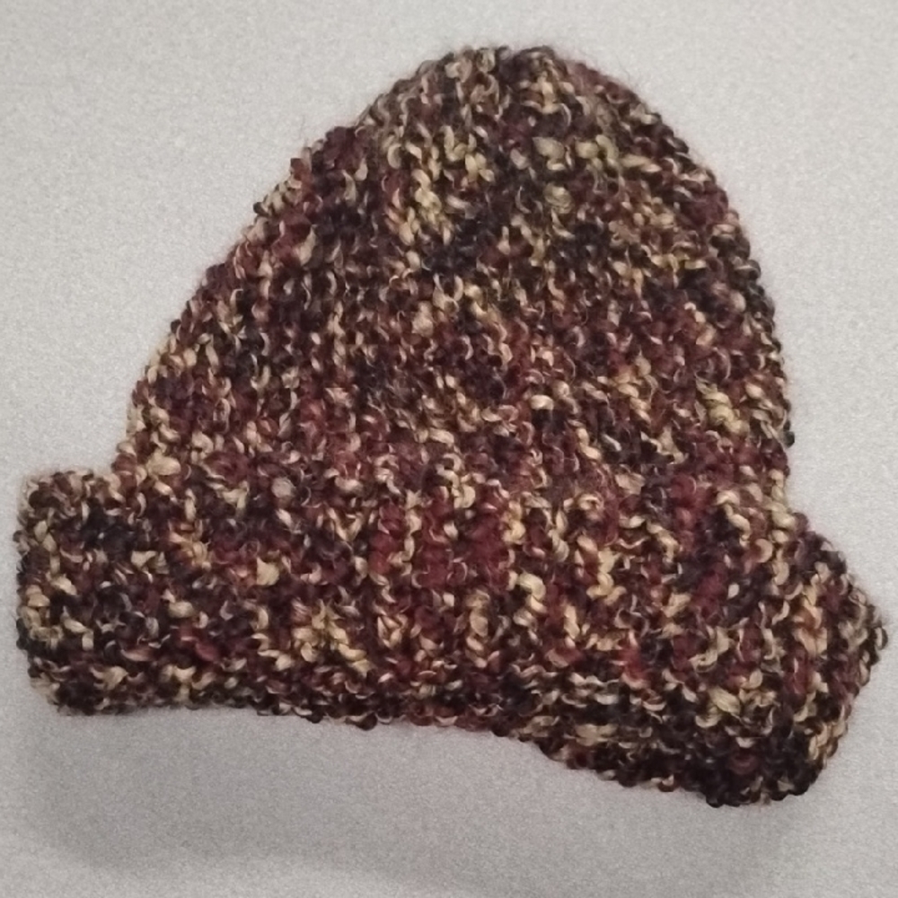 Cozy Multicolor Knit Beanie Hat For Cold Weather Skiing and Winter Recreation